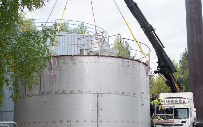 Tillverkning av cistern, Furunäset Piteå